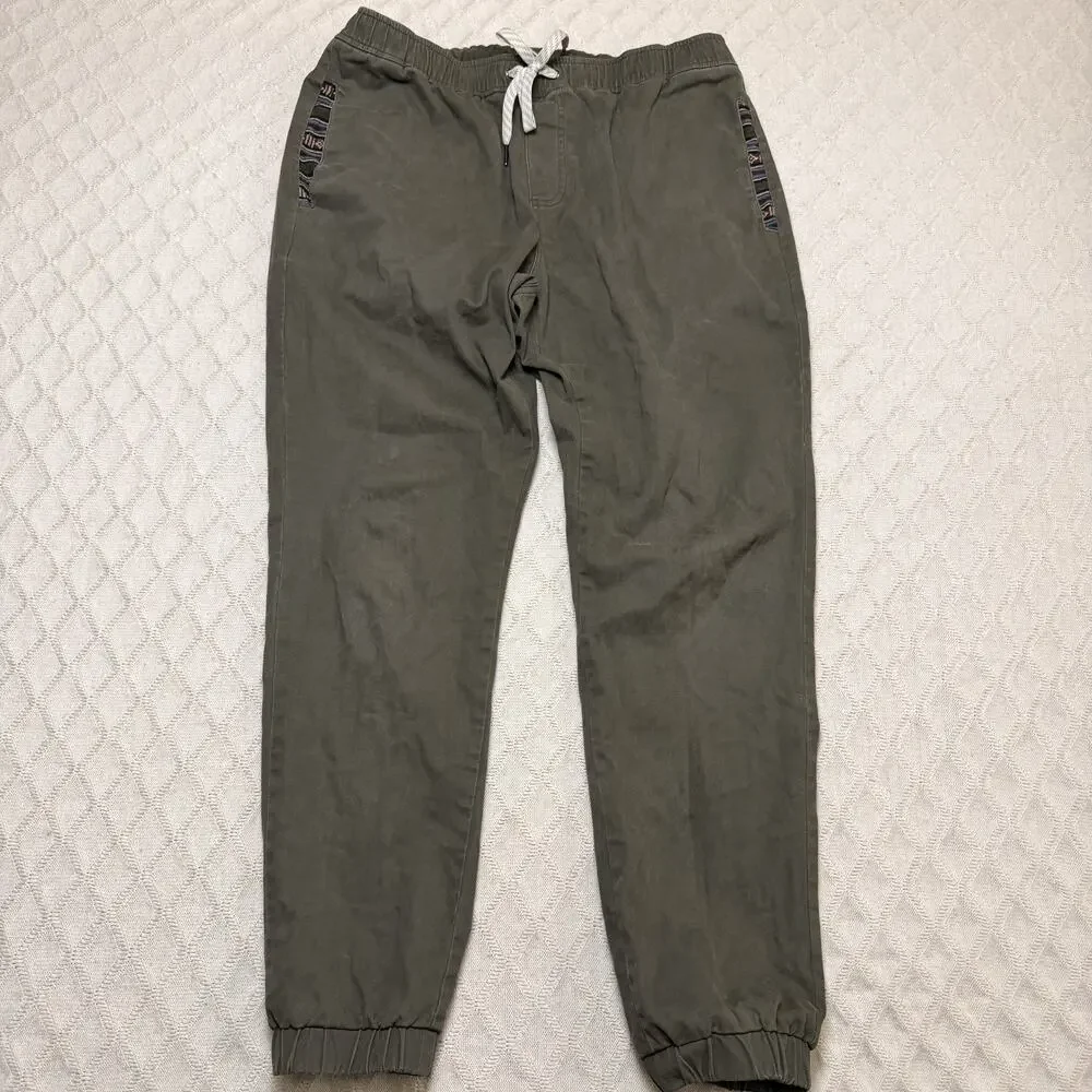 Lot Of 3 Wowie Pants Men L Navy, Kakhi & Green Rambler Chino Joggers Drawstring - Picture 6 of 7